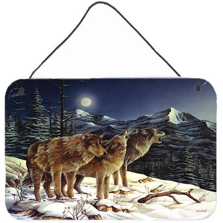 Carolines Treasures PTW2041DS812 Wolf Wolves Crying At The Moon Wall And Door Hanging Prints